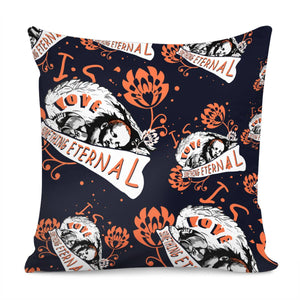 Cupid And Love And Fonts And Patterns Pillow Cover