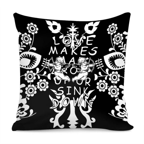 Image of Cupid And Love And Fonts And Patterns Pillow Cover