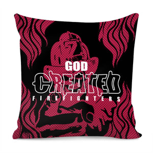 Fireman And Font And Cymbals And Flames And Polka Dots Pillow Cover