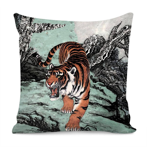 Image of Chinese Tiger Pillow Cover