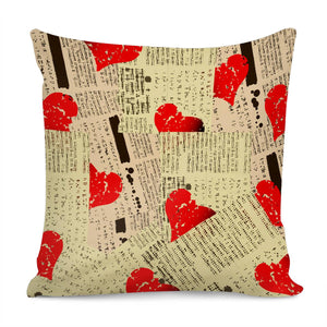 Retro Newspaper Pillow Cover