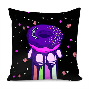 Donuts And Rockets And Stars And Flowers And Rainbow Pillow Cover