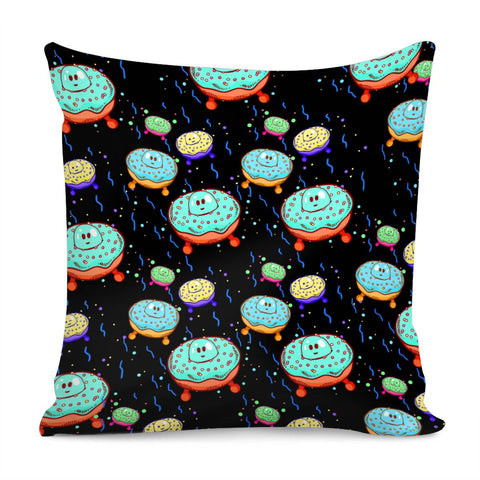 Image of Donuts And Saucers And Stars And Candy Pillow Cover
