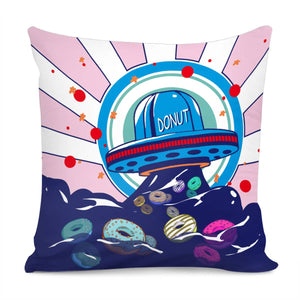 Donuts And Saucers And Stars And Sweets And Light Pillow Cover