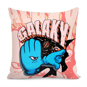 Hands And Eyes And Fonts And Stars Pillow Cover