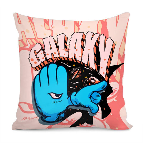 Image of Hands And Eyes And Fonts And Stars Pillow Cover