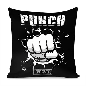 Hand And Cracks And Fonts And Geometry Pillow Cover