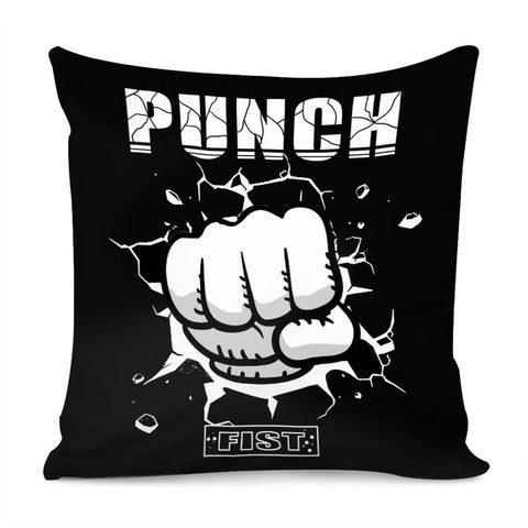 Image of Hand And Cracks And Fonts And Geometry Pillow Cover