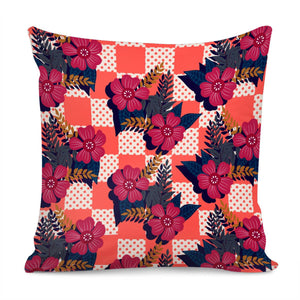 Chess And Flowers And Leaves And Shadows And Waves Pillow Cover