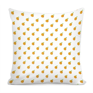 Orange Cartoon Drawing Pattern Design Pillow Cover