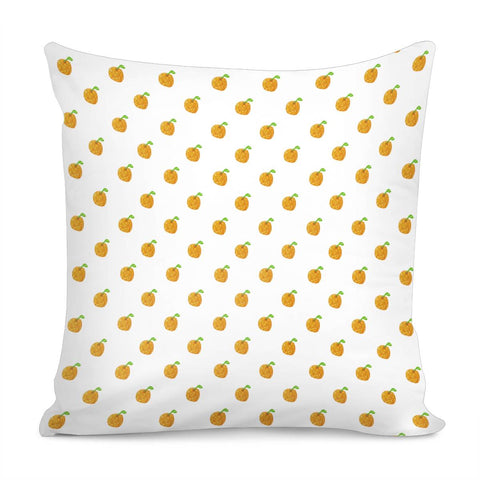 Image of Orange Cartoon Drawing Pattern Design Pillow Cover