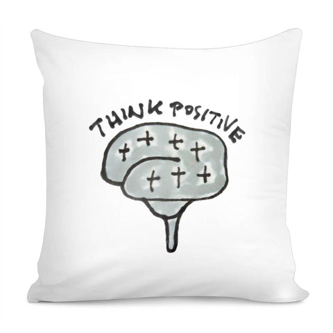 Image of Positive Thinking Concept Drawing Pillow Cover