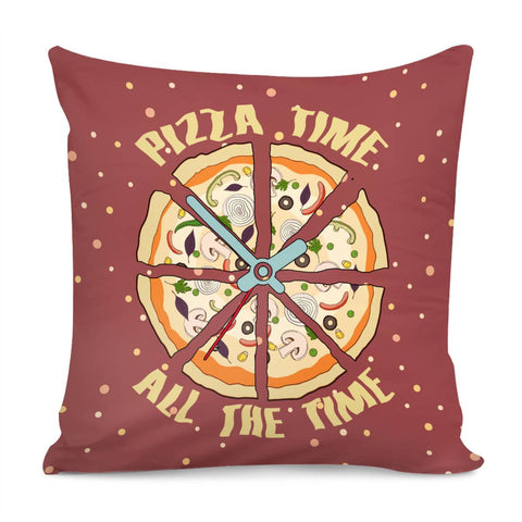 Image of Creative Pizza Illustration Pillow Cover