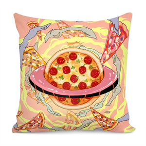 Pizza And Cloud And Light And Vegetables And Meat Pillow Cover