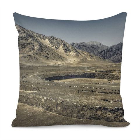 Image of Pre Hispanic Caral City, Peru Pillow Cover