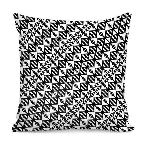 Image of Black And White Tribal Pillow Cover