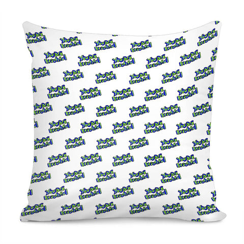 Image of Inspirational Text Motif Pattern Pillow Cover