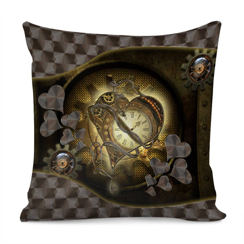 Image of Steampunk, Wonderful Heart Pillow Cover