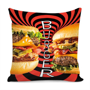 Burger Pillow Cover