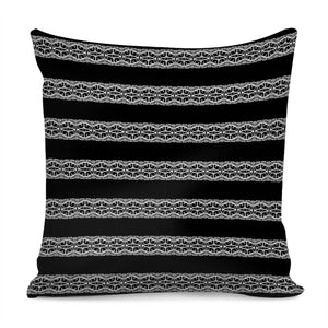 Black And White Tribal Striped Pattern Pillow Cover