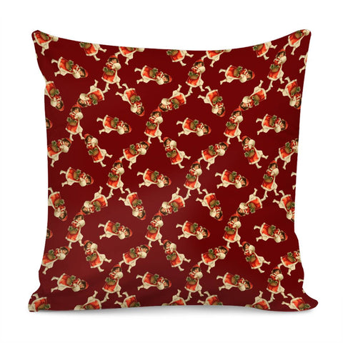 Image of Vintage Christmas  Red Pillow Cover