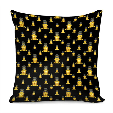 Image of Buddhist Motif Print Pattern Pillow Cover