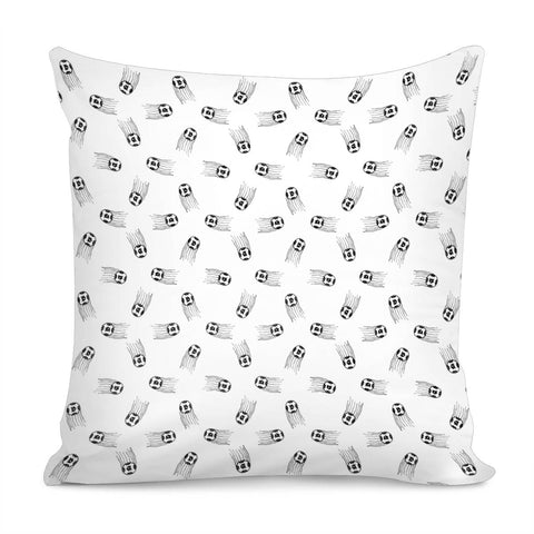 Image of Soccer Motif Drawing Pattern Design Pillow Cover