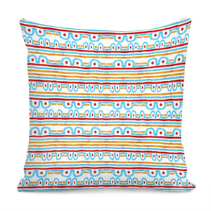 Folk Style Striped Pattern Design Pillow Cover