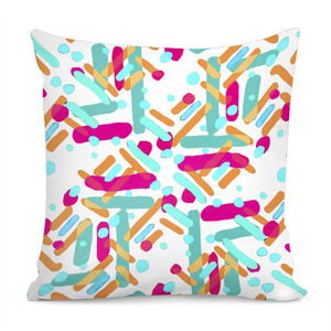 Vivid Multicolored Abstract Print Pillow Cover