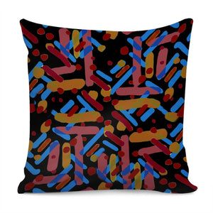 Vivid Multicolored Abstract Print Pillow Cover