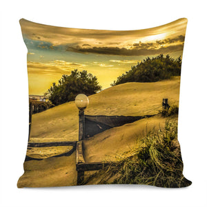 Empty Beach, Carilo, Buenos Aires - Argentina Pillow Cover