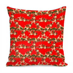 Vintage Christmas Red Pillow Cover