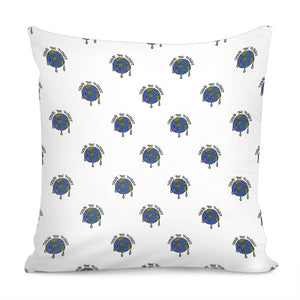 Save The Planet Concept Pattern Pillow Cover