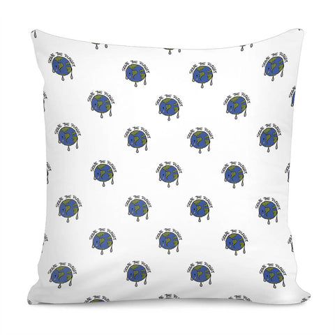 Image of Save The Planet Concept Pattern Pillow Cover