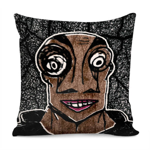 Zombie Man Drawing Pillow Cover