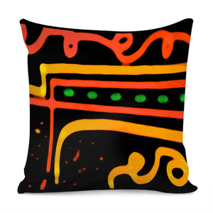 Colored Ethnic Abstract Art Pillow Cover