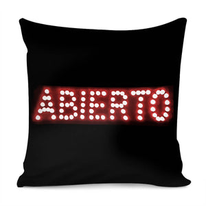 Spanish Open Text Neon Style Pillow Cover