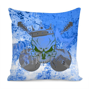 Colored Skull Pillow Cover