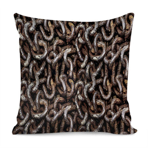 Chain Pattern Grunge Print Pillow Cover