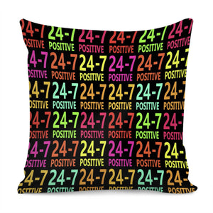 Positive Emotion Typography Concept Pattern Pillow Cover