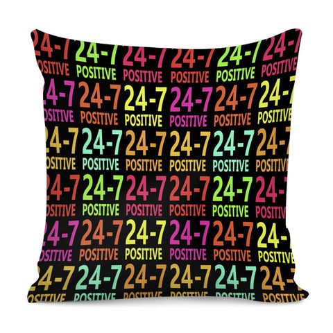 Image of Positive Emotion Typography Concept Pattern Pillow Cover