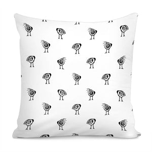 Cute Baby Monsters Drawing Pattern Design Pillow Cover