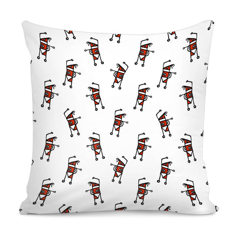 Image of Cartoon Character Drawing Print Pattern Pillow Cover