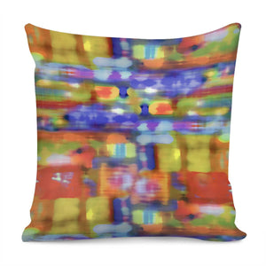 Colorful Blurred Abstract Texture Print Pillow Cover