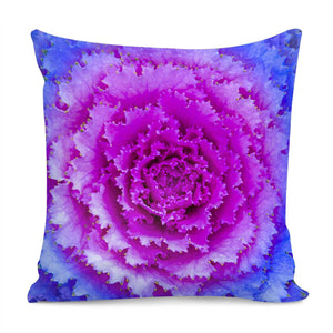 Pink And Blue Plant Exotic Nature Print Pillow Cover