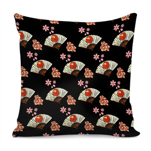 Japanese Style Fan Pillow Cover