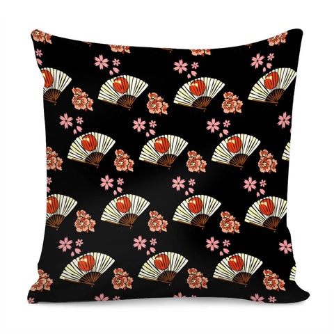 Image of Japanese Style Fan Pillow Cover