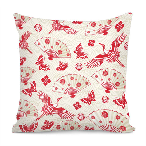 Image of Japanese Style Fan Pillow Cover