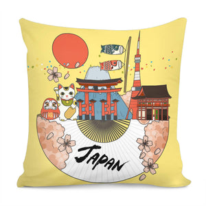 Japanese Folding Fan Pillow Cover