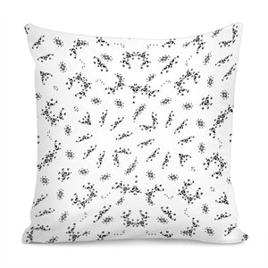 Ethnic Ornate Black And White Design Print Pillow Cover